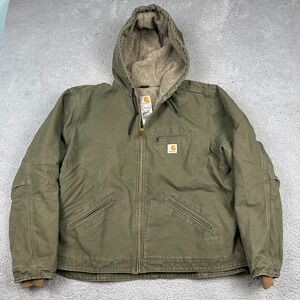 Vintage Carhartt Jacket Womens‎ 2XL Green Active Sierra Sherpa Lined WJ141 LOV